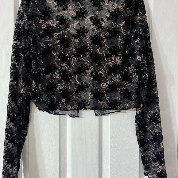 Reclaimed Vintage Size 8 Skirt And Shirt Lace Black/gold See Thought, made - Picture 8 of 14